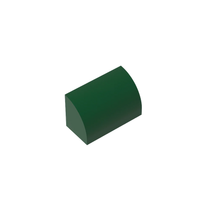Gobricks GDS-M063 Curved Brick 1 x 2 x 1 No Studs | Compatible Building Block