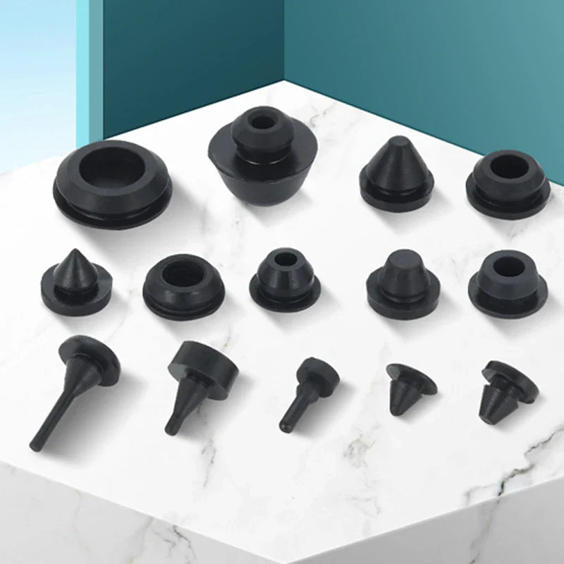 Bouchons en caoutchouc de silicone solide de 2 mm à 16 mm, couvercle de type T, joint à enclenchement, capuchons d'obturation, bouchon d'étanchéité
