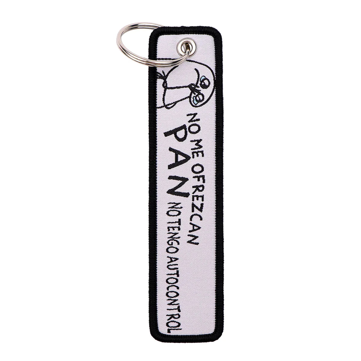 Spanish Quotes Embroidery Key Tag | Motorcycle Keychain for Men