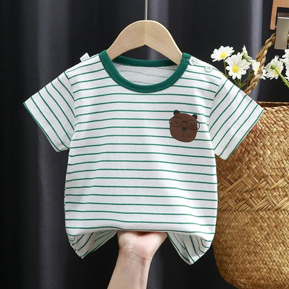 Kids Cartoon Cotton T-Shirt – Soft Summer Tee for Babies and Toddlers, Unisex Casual Top