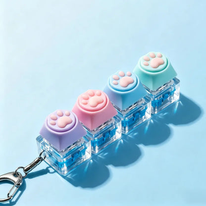 LED Light-Up Fidget Keychain | Clickable Stress Relief Desk Toy
