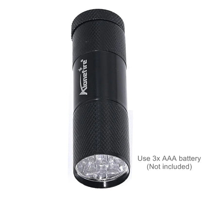 Alonefire 9 LED Mini Flashlight | Compact Portable Aluminum Torch