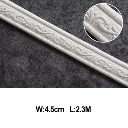 3D Decorative Foam Wall Trim | Self-Adhesive Skirting Border Strip