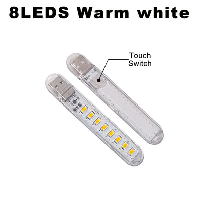 Portable USB LED Book Light | Touch Switch Reading Lamp