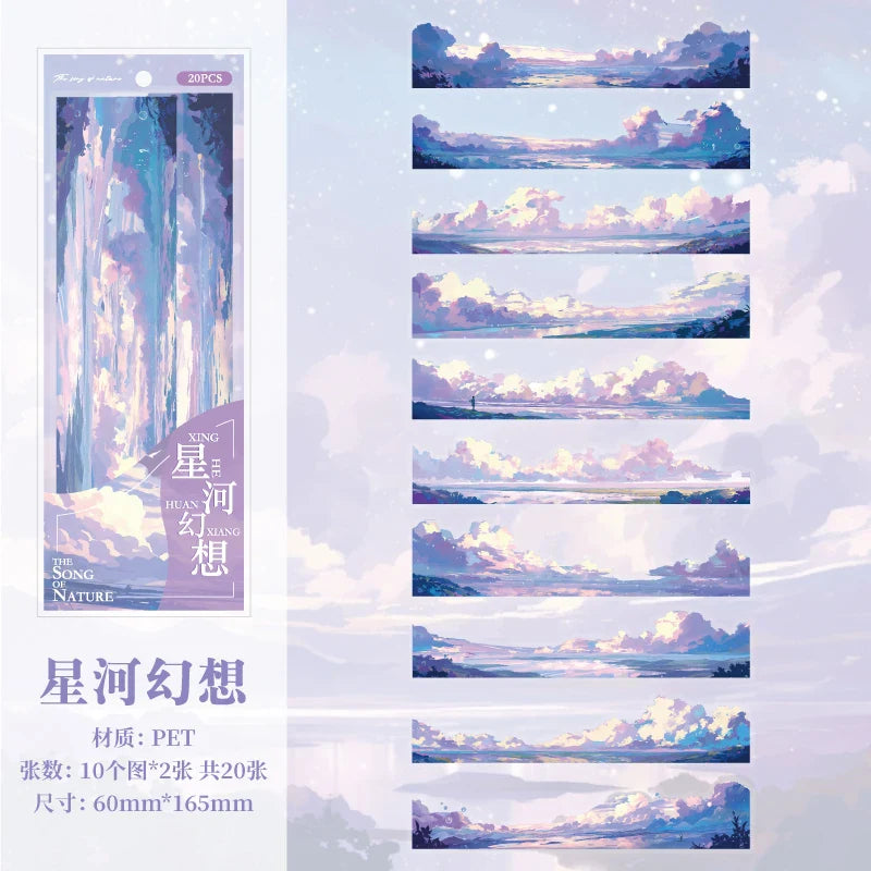 Natural Scenery Sticker Pack | 20 Landscape Stickers for Junk Journal and Scrapbooking