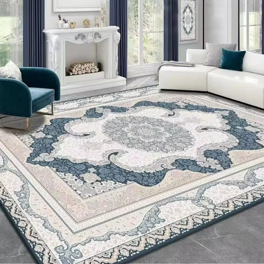 VIKAMA Tapis de style persan pour salon Grand tapis lavable en machine pour chambre à coucher Décoration intérieure Tapis d'extérieur