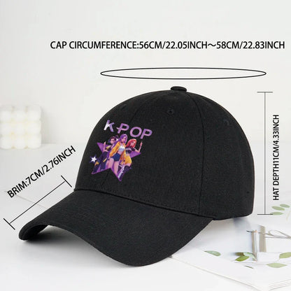 K-POP Cartoon Girl Group Baseball Cap | Unisex Retro Adjustable Dad Hat