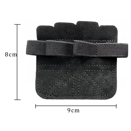 CRUXELL Cowhide Weightlifting Gloves | Four-Finger Palm Protection for Gym