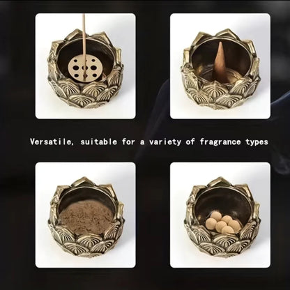 Lotus Incense Holder | Mini Asian Style Cone Burner Zen Decor Gift