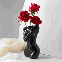 Jarrón de cuerpo femenino Jarrón de cuerpo Jarrón de forma femenina Maceta Jarrón creativo Decoración de baño Jarrón bohemio