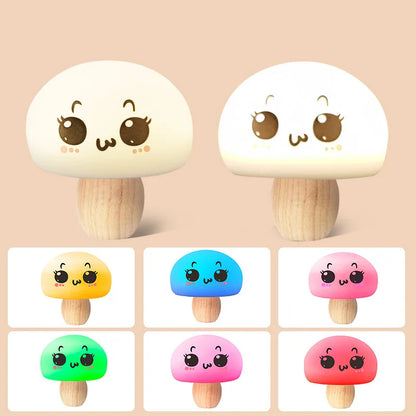 Mushroom Lamp Light Touch Sensor Mini LED Magnetic USB Night Lights Atmosphere Lamp Bedroom Soft Baby Child Sleeping Lamp