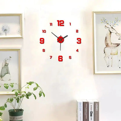 DIY Frameless Wall Clock | Silent Decorative Clock for Living Room