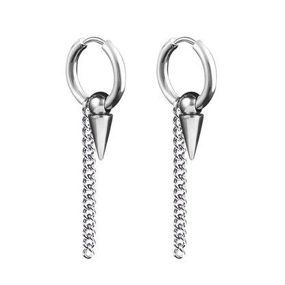 2pc Punk Stainless Steel Arrow Stud Earrings | Unisex Gothic Jewelry