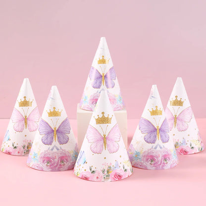 Chapeaux en papier Animaux de la Jungle - Joyeux Anniversaire - Décoration de fête pour enfants Safari, Animaux Sauvages, Un An - Fournitures de décoration de douche de bébé