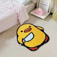 VIKAMA Cartoon Duck Carpet Bathroom Non-Slip Absorbency Foot Pad Bedroom Bed Soft  Comfortable Foot Pad Home Decoration