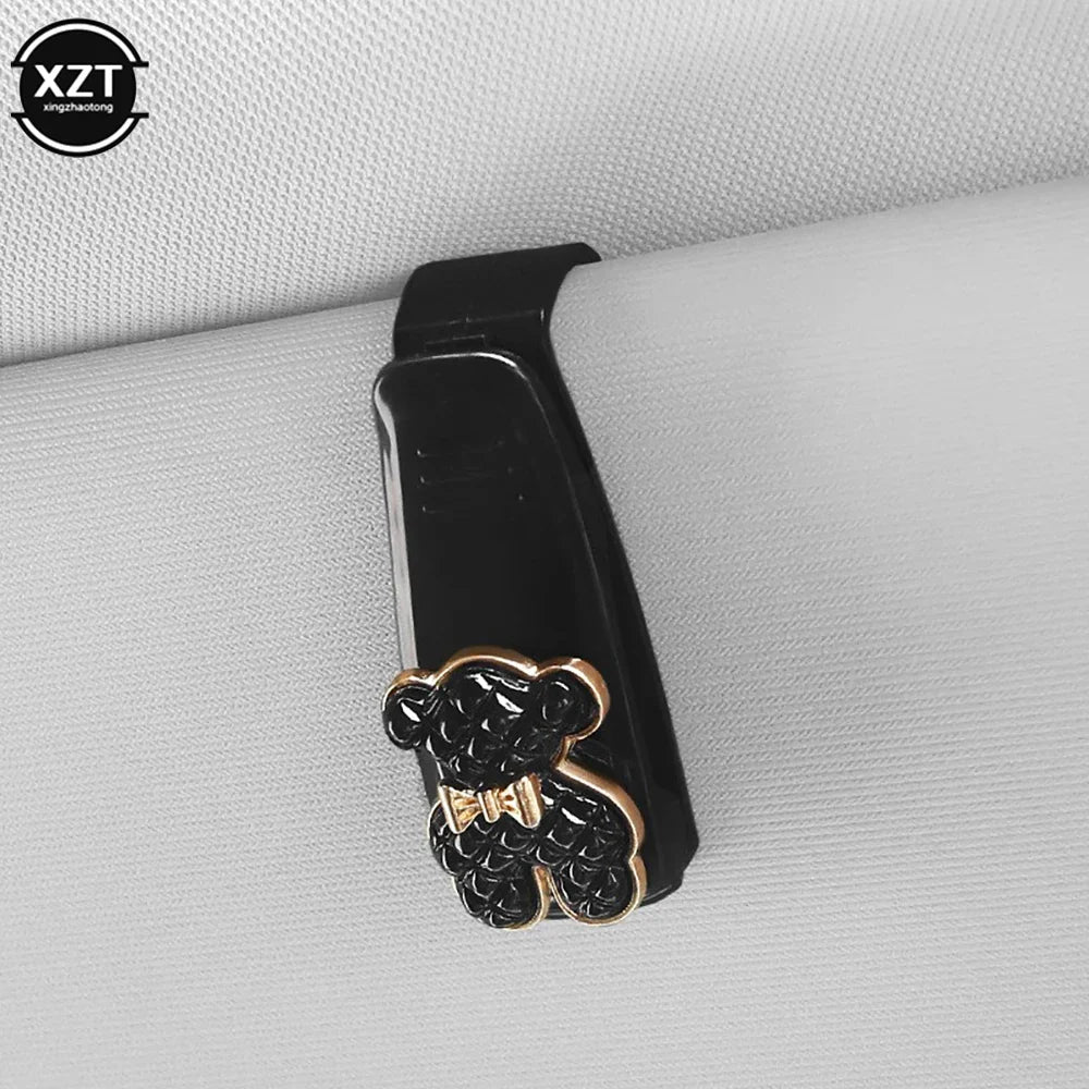 Auto Sun Visor Glasses Fastener Clip | Universal Car Sunglasses Holder