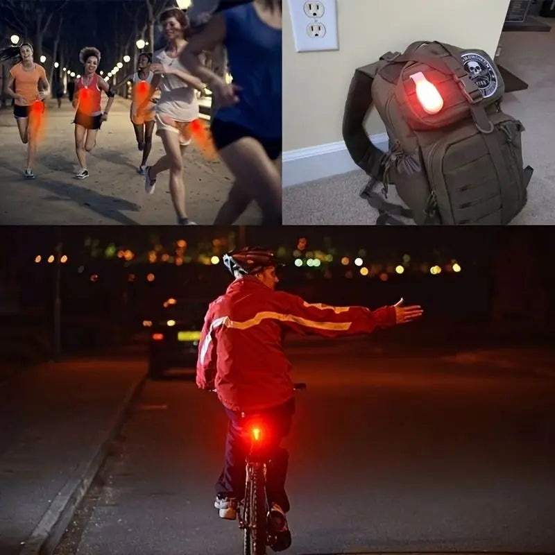 Outdoor Portable LED Collar Clip Lamp | Hands-Free Mini Night Light Flashlight for Camping and Hiking