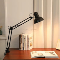 LED Clip Desk Lamp | Eye-Care Folding Long Arm Study & Work Light