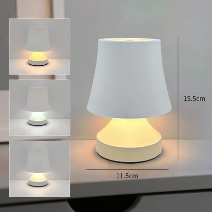 LumiNest | Rechargeable LED Desk Lamp with 3-Color Dimmable Bedside Light Decor