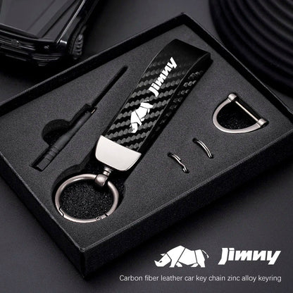 Carbon Fiber Style Keychain | Suzuki Car Key Accessory