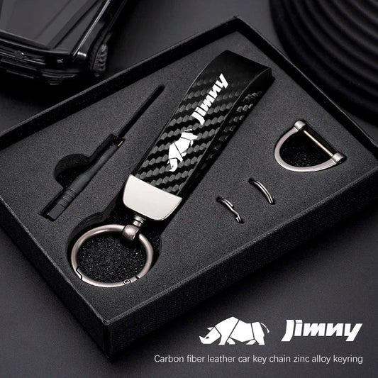 Carbon Fiber Style Keychain | Suzuki Car Key Accessory