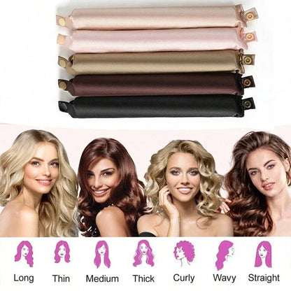 Bigoudis Sans Chaleur Bandeau Satiné Tige à Friser Sans Chaleur Boucles de Soie Bigoudis Paresseux Rouleaux à Cheveux Doux à Dormir Outils de Coiffage