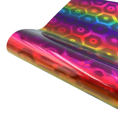 Rainbow Gradient Adhesive Craft Vinyl Sheet | Self-Adhesive Decal for DIY Crafts, Walls, Windows, Cars, Mugs, and Christmas Decorations