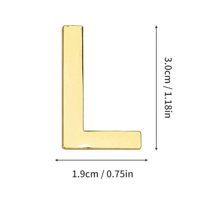 1 Pieza de metal autoadhesivo, número de casa, letras del alfabeto inglés para placa de puerta de apartamento, mesa, pegatinas de número de buzón de 3 x 2 cm