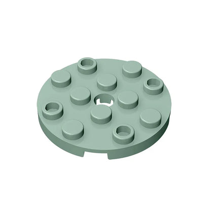 Gobricks GDS-841 Round Plate 4x4 with Hole | Compatible Building Block for DIY Creations