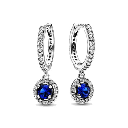 925 Sterling Silver Heart Shaped Zircon Earrings | Charming Girls Jewelry Gift