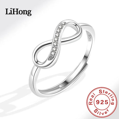 Lihong 925 Sterling Silver Mobius Ring | Unique Fashion Jewelry for Women