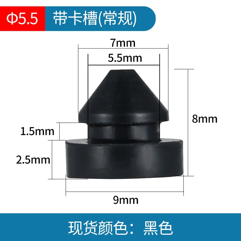 Bouchons en caoutchouc de silicone solide de 2 mm à 16 mm, couvercle de type T, joint à enclenchement, capuchons d'obturation, bouchon d'étanchéité