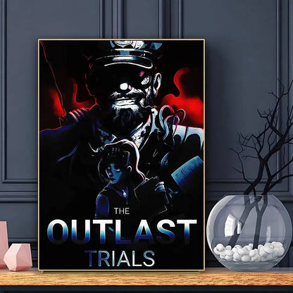JUEGO The Outlast T-Trials Póster HD Arte Adhesivo de Pared Impermeable Decoración para el Hogar Sala de Estar Bar