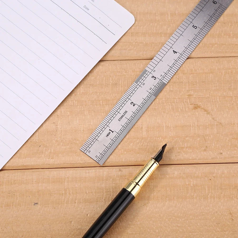 Stainless Steel Straight Ruler | Precision Double Sided Measuring Tool