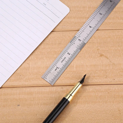 Stainless Steel Straight Ruler | Precision Double Sided Measuring Tool