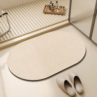 VIKAMA Tapis de bain en terre de diatomées, style simple, pour salle de bain, tapis absorbant, tapis de sol, séchage rapide, facile d'entretien