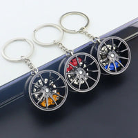 3D Car Tire Brake Disc Keychain | Fidget Toy Key Ring