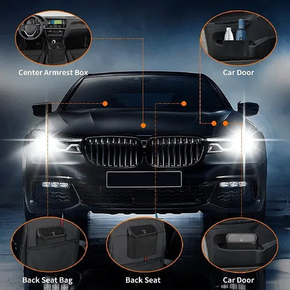 Car Trash Can (With Lid), Small Car Trash Can, Leak-Proof Mini Car Supplies
