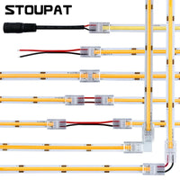 LED Strip Connectors and Fixing Clips Kit | 2-Pin COB Corner Connectors for Tape Lights