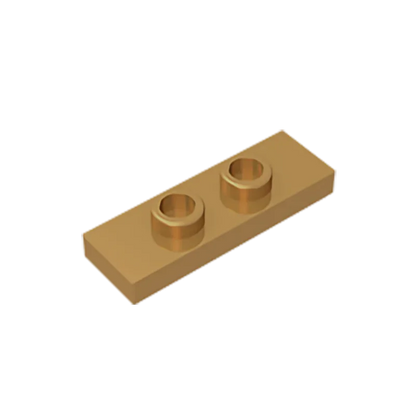 Gobricks GDS-1504 Plate, Modified 1 x 3 with 2 Studs (Double Jumper) | Compatible Building Block Piece