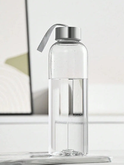 600ml Transparent Water Bottle with Carrying Strap | Daily Direct Drinking Cup