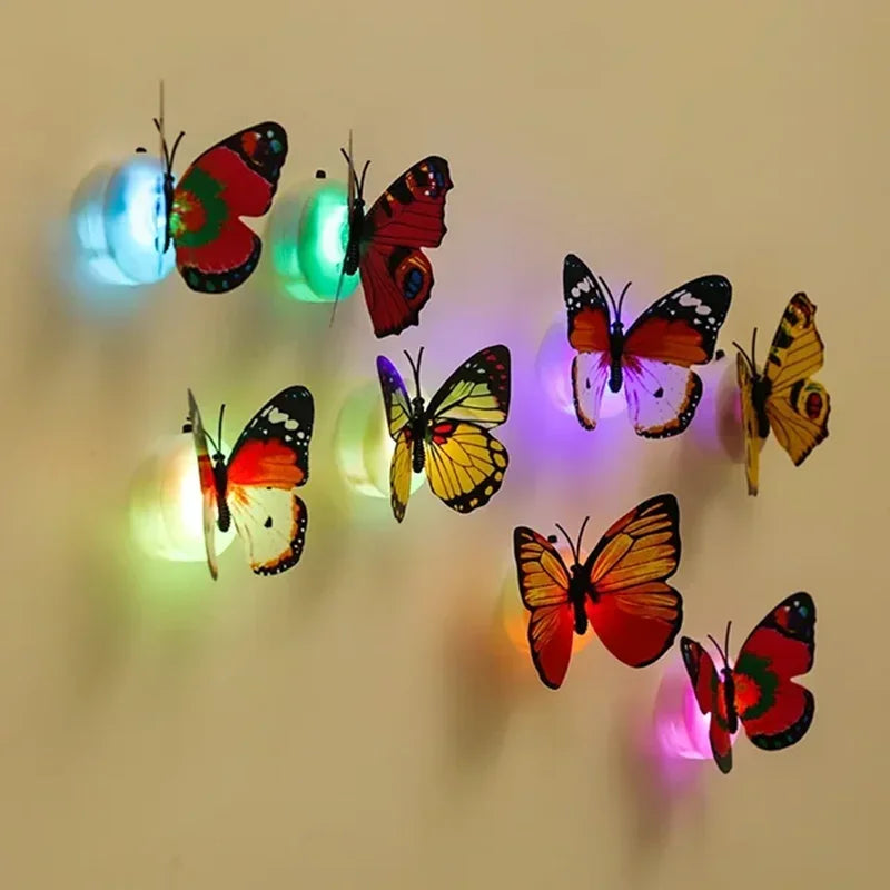 Colorful LED Butterfly Night Light | Novelty Home Decor with Battery Power