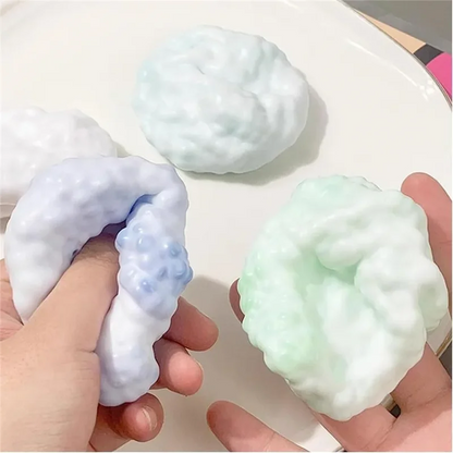 Shapeable Vacuum Grape Stress Ball | Squishy Sand Toy with Sound for Sensory Relief