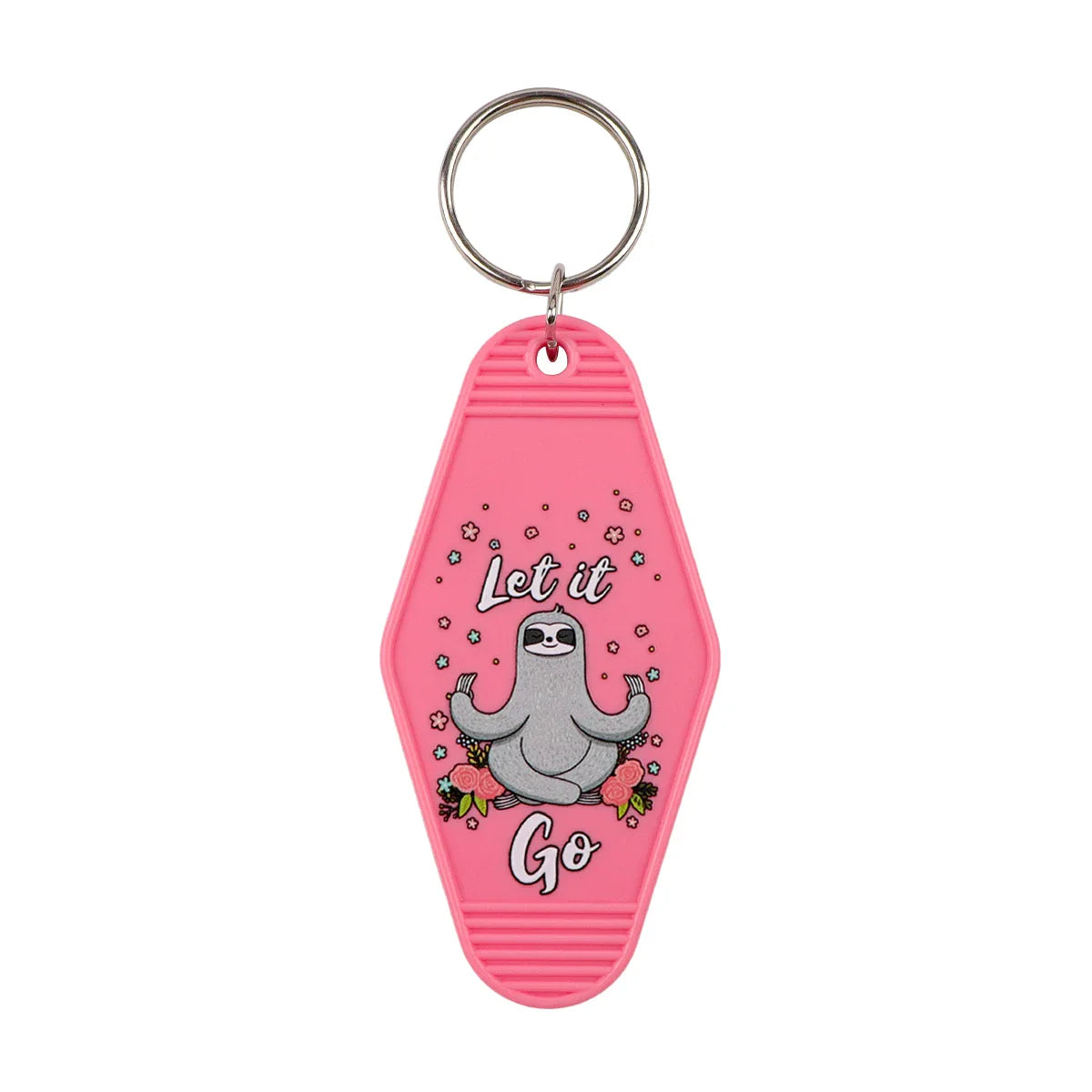 Plastic Key Chain for Keys | Pink Rhombic Key Tag Gift