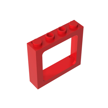 Gobricks Window 1 x 4 x 3 Train with Shutter Holes and Solid Studs on Ends | Compatible Building Block