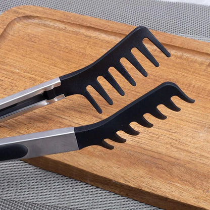 Silicone Food Tongs | Heat-Resistant Non-Stick Serving Tongs for BBQ, Pasta & Salad