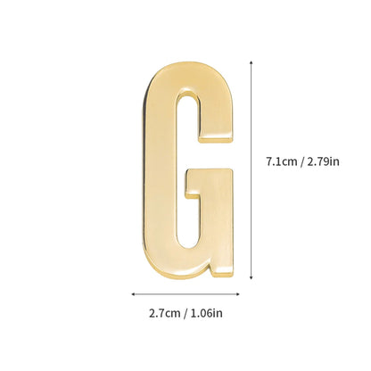 1 pièce en métal auto-adhésive Numéro de maison, lettres de l'alphabet anglais pour plaque de porte d'appartement, autocollants de numéro de boîte aux lettres de table 7*3cm