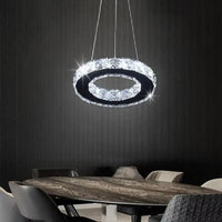 Modern LED Crystal Pendant Light Single Hanging Lamp for Bedroom Home Decor