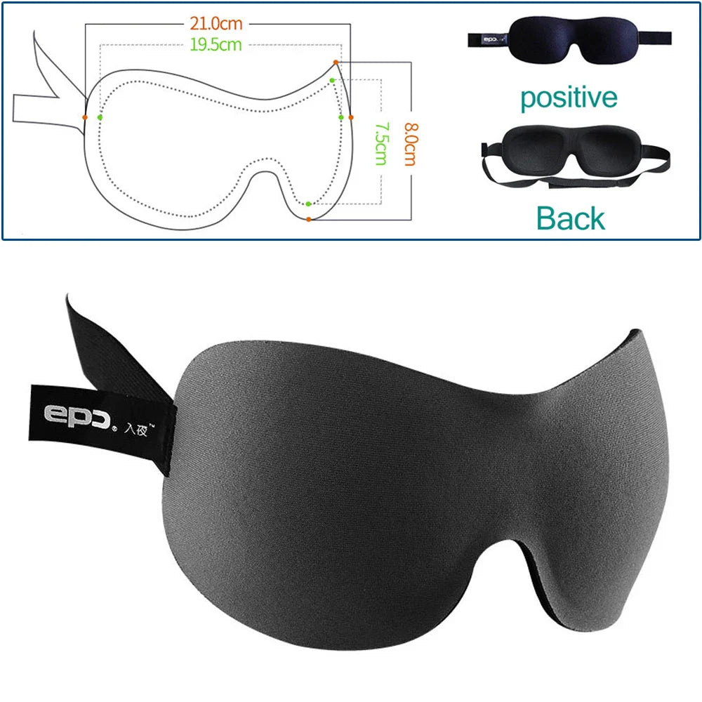 3D Breathable Sleeping Eye Mask | Light Blocking Sleep Aid for Travel and Home