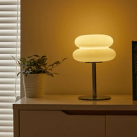 Creamy Style Bedside Table Lamp USB Plug 3 Color Dimmable Living Room Light